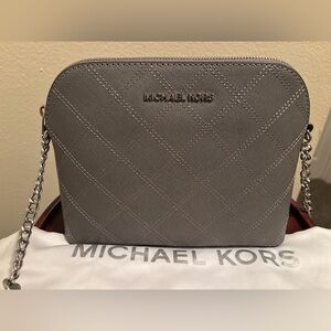 Michael Kors Quilted Gray Shoulder Bag